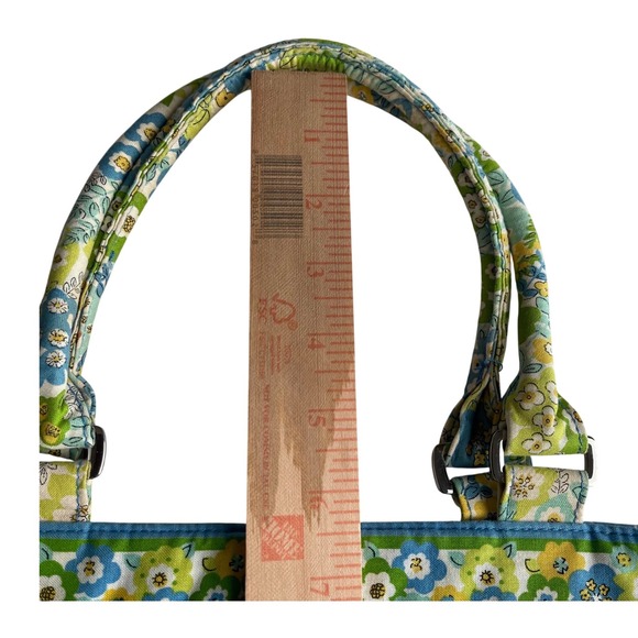 Vera Bradley English Meadow Floral Quilted SlimTote Bag Limited Edition Green - Picture 7 of 7